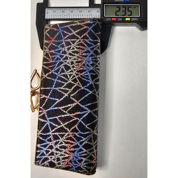 Vintage Opticase SpectaPurse Gold Clasp Geometric Pattern Rectangular Clutch - Picture 10 of 11